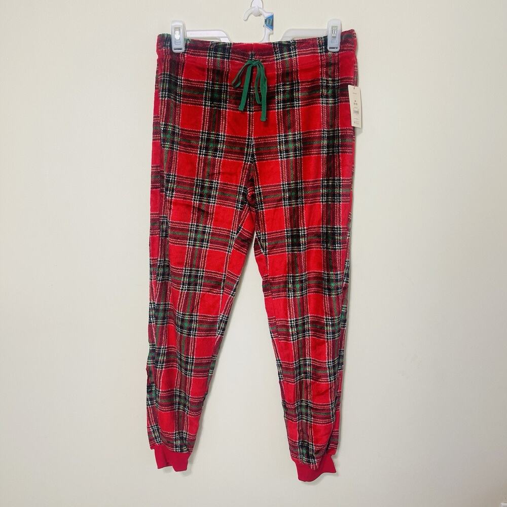 Secret Treasures‎ Women's Sleep Pants Christmas Red Green Plaid Pajama MEDIUM